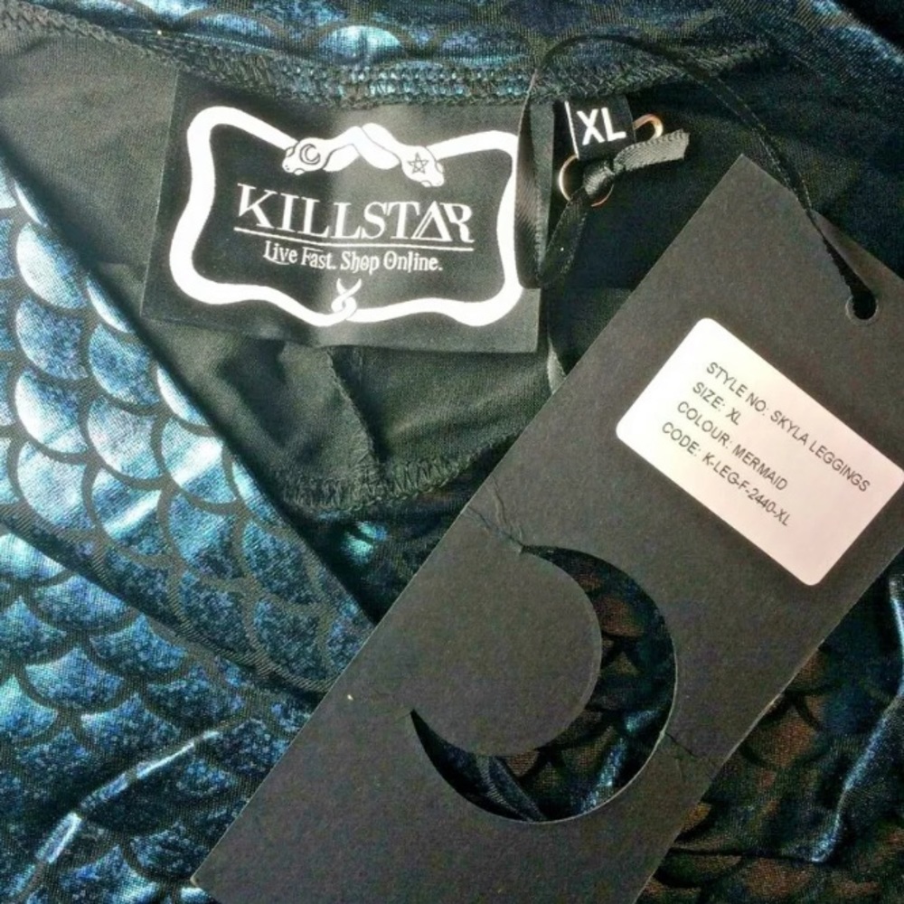NWT KILLSTAR Skyla Mermaid Leggings Goth Punk - Picture 4 of 6